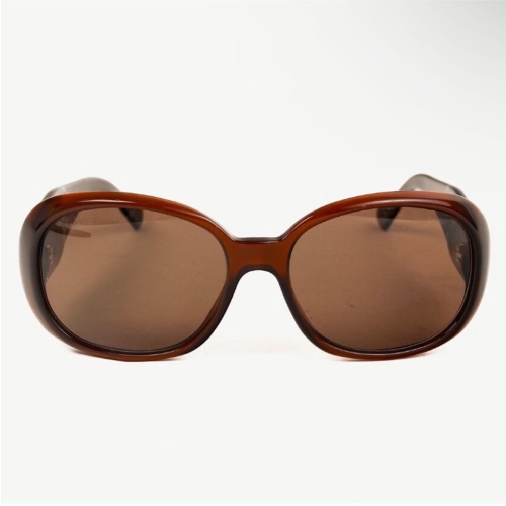 Chanel 5113 538/73 Sunglasses Transparent Brown with Black Camellia Flowers - Picture 13 of 16